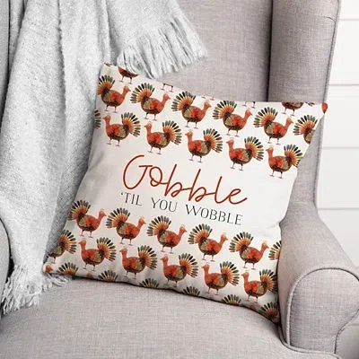 Kirkland's Gobble Til You Wobble Outdoor Pillow In Multi