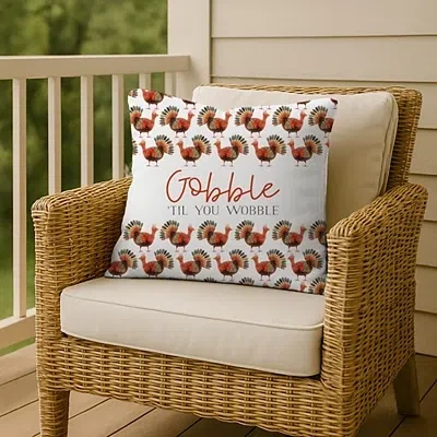 Kirkland's Gobble Til You Wobble Outdoor Pillow In Multi