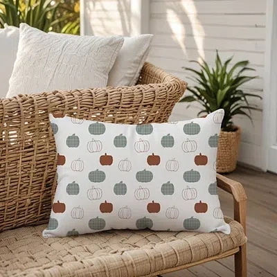 Kirkland's Tiny Pumpkin Pattern Outdoor Pillow In Multi