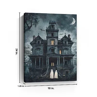 Kirkland's Me And My Boo Halloween Canvas Art Print In Blue
