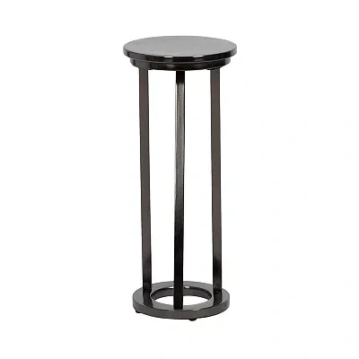 Kirkland's Allie Pewter Metal Cocktail Table In Black