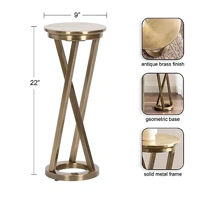 Kirkland's Allie Gold Metal Cocktail Table In Gold