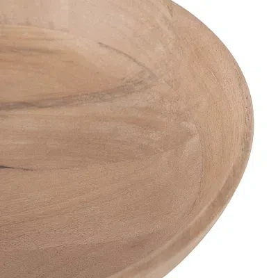 Kirkland's Ribbed Wood Decorative Bowl In Brown