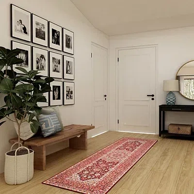 Kirkland's Ruby Kenya Washable Runner In Red