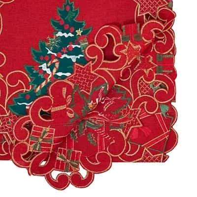 Kirkland's Christmas Tree Shaped Edge Table Runner In Multi