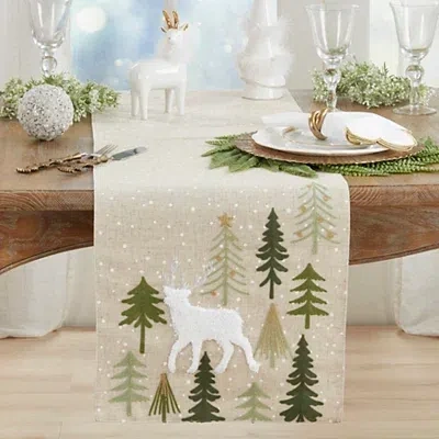 Kirkland's Trees And Reindeer Table Runner In Multi