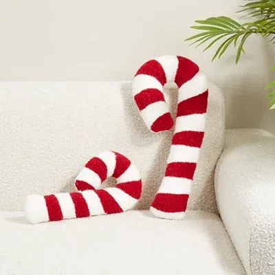 Kirkland's Candy Cane Twist Shaped Pillow In Multi
