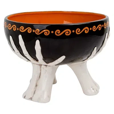 Kirkland's Skeleton Hand Footed Halloween Bowl In Multi