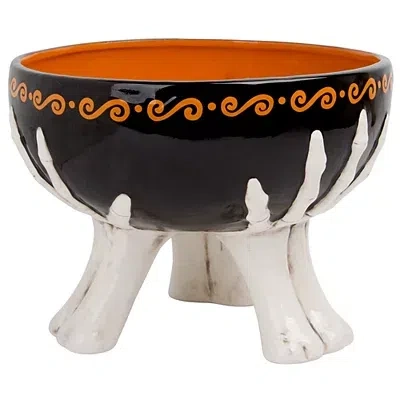 Kirkland's Skeleton Hand Footed Halloween Bowl In Multi