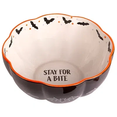 Kirkland's Stay For A Bite Black Ceramic Candy Bowl In Multi