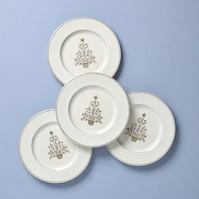 Kirkland's Accent Plate Set In White