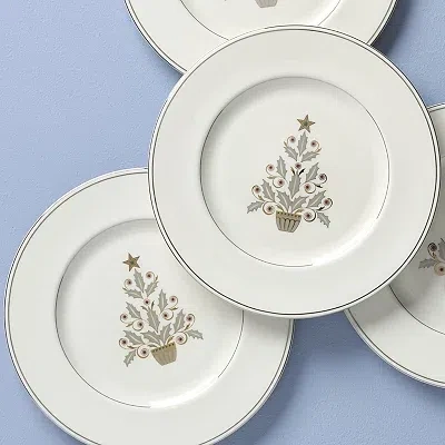 Kirkland's Accent Plate Set In White