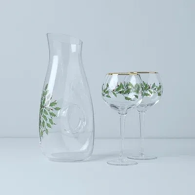 Kirkland's Decanter & Wine Glass Set In Transparent