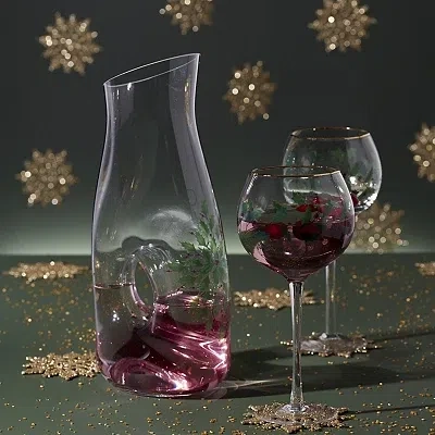 Kirkland's Lenox Holly Pierced Decanter In Transparent