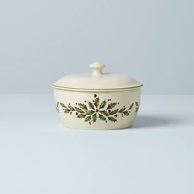 Kirkland's Lenox Holiday Covered Casserole Dish In Multi