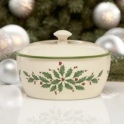 Kirkland's Lenox Holiday Covered Casserole Dish In Multi