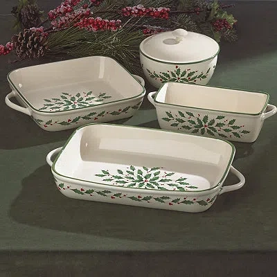 Kirkland's Lenox Holiday Covered Casserole Dish In Multi