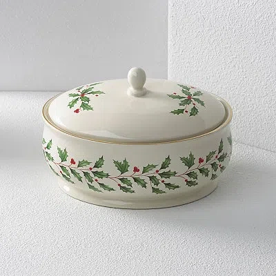 Kirkland's Lenox Holiday Covered Serving Dish In Multi
