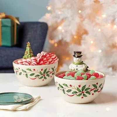 Kirkland's Lenox Figural Christmas Tree Serving Bowl In Multi