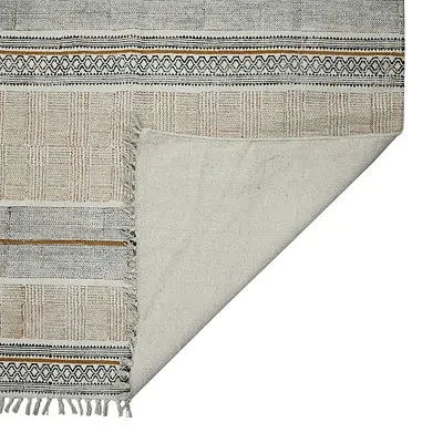 Kirkland's Dune Geometric Flat Weave Area Rug In Neutral