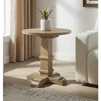 Kirkland's Joanna Rustic Brown Side Table In Brown