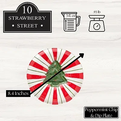 Kirkland's Peppermint Tree Chip & Dip Plate In Multi