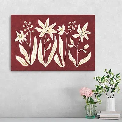 Kirkland's Cinnamon Flowers Canvas Art Print In Multi