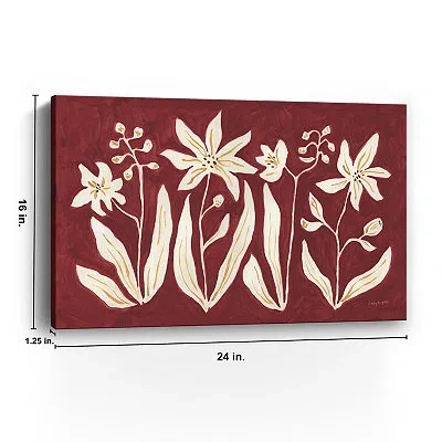 Kirkland's Cinnamon Flowers Canvas Art Print In Multi