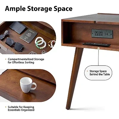 Kirkland's Walnut Brown Julian End Table In Brown