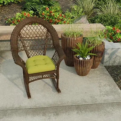 Kirkland's Outdoor Wicker Cushion Set In Green
