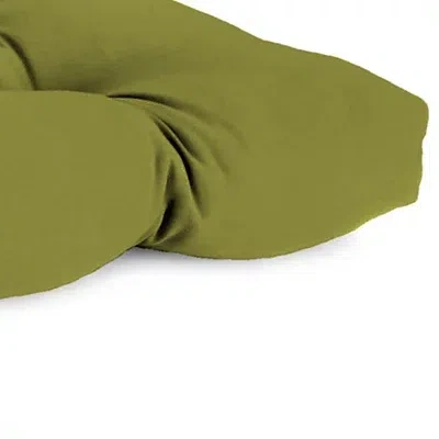 Kirkland's French Edge Outdoor Wicker Settee Cushion In Green