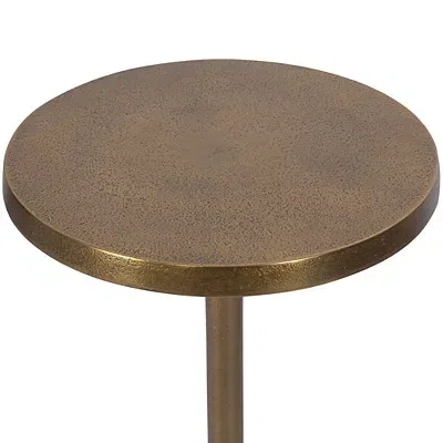 Kirkland's Metal Cylinder Base Cocktail Table In Brown