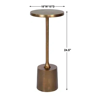Kirkland's Metal Cylinder Base Cocktail Table In Brown