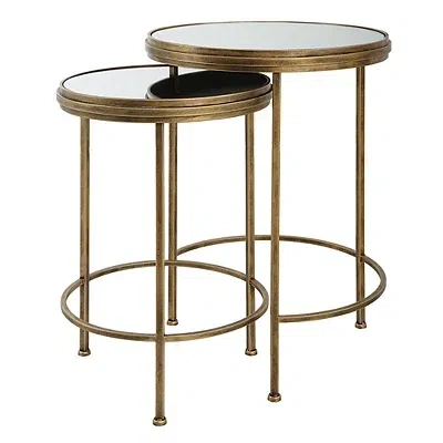 Kirkland's Nesting Side Table Set In Gold