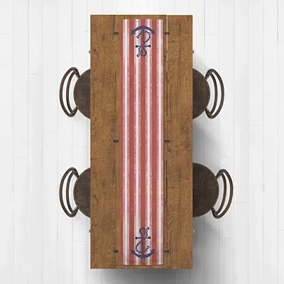 Kirkland's Stripes And Anchor Table Runner In Red
