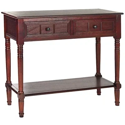 Kirkland's Distressed Brown Wood 2-drawer Console Table In Brown
