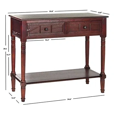 Kirkland's Distressed Brown Wood 2-drawer Console Table In Brown
