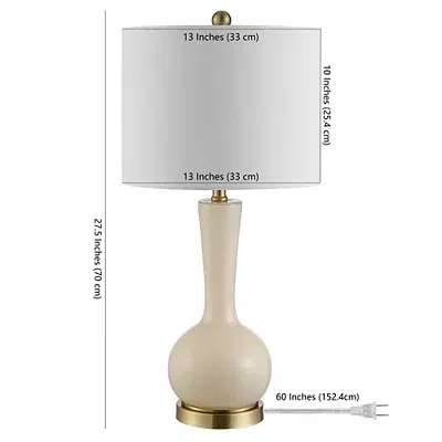 Kirkland's Glazed Ivory Glass Teardrop Table Lamp In Multi