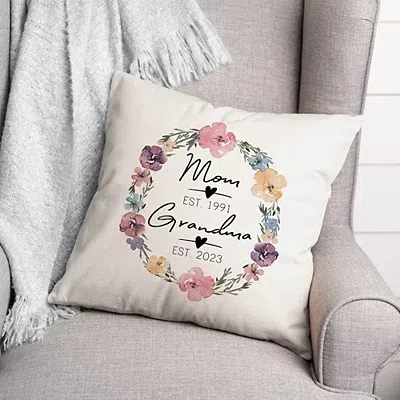 Kirkland's Personalized Mother's Day Dates Outdoor Pillow In Multi
