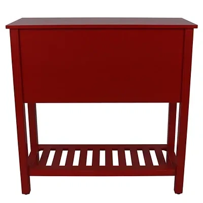 Kirkland's Wood 4-drawer Console Table In Red