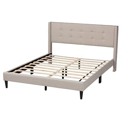 Kirkland's Button Tufted Headboard Queen Bed Frame In White