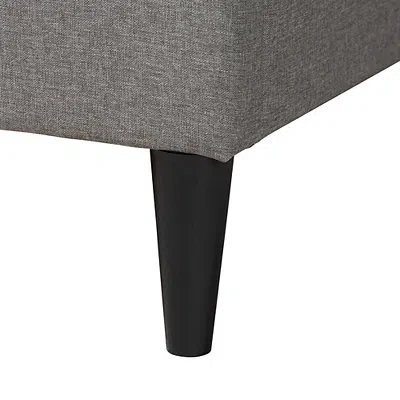 Kirkland's Amala Gray Button Tufted Queen Bed Frame In Gray