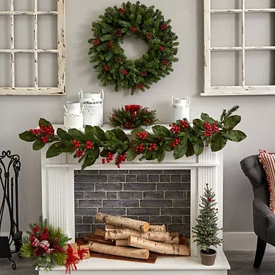 Kirkland's Cedar And Berry Candle Ring Centerpiece In Multi