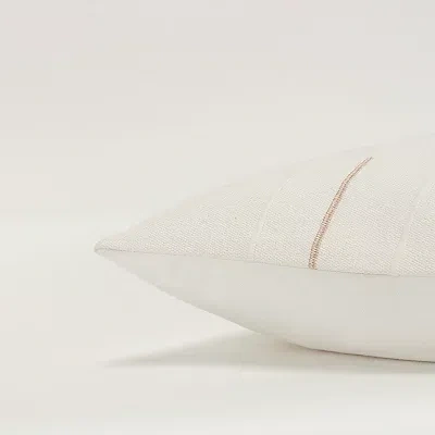 Kirkland's Geometric Woven Lines Throw Pillow In Neutral