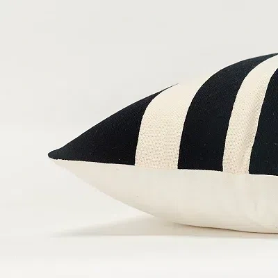 Kirkland's Asymmetrical Linear Throw Pillow In Black