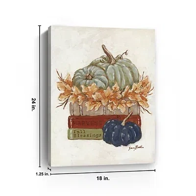 Kirkland's Fall Book Stack Canvas Art Print In Multi