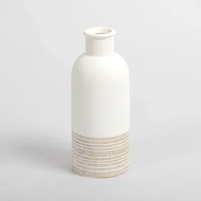 Kirkland's Neutral Two-toned Ceramic Vase In Multi
