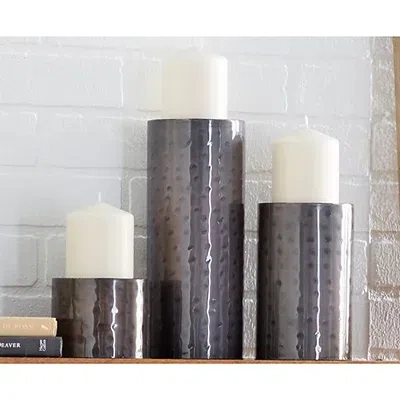 Kirkland's Hammered Metal Candle Holders In Brown