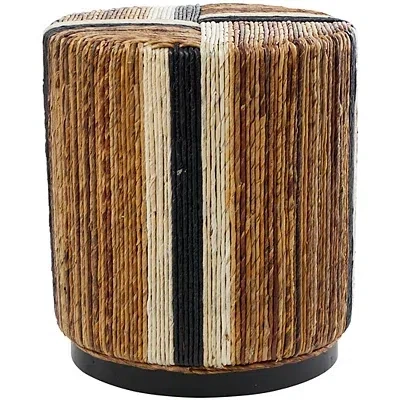 Kirkland's Banana Leaf Wrapped Accent Table In Multi