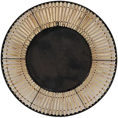 Kirkland's Round Slatted Frame Wall Mirror In Multi